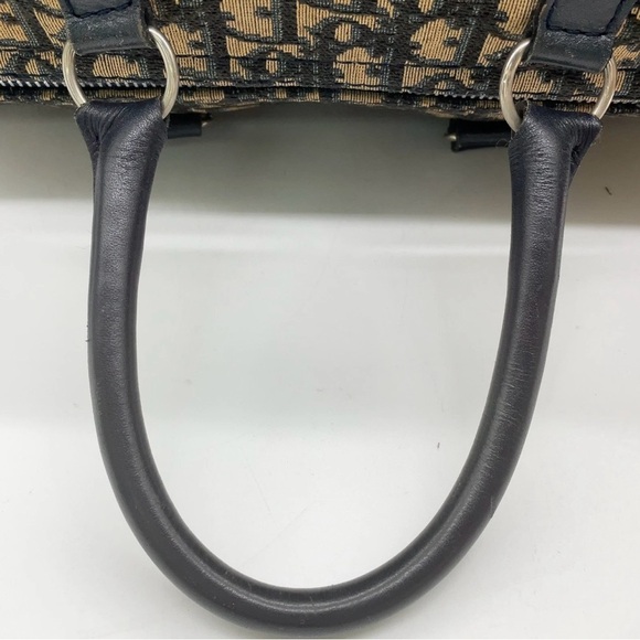 Auth Christian Dior Trotter Canvas X
Leather Navy x Brown Boston Bag - Picture 12 of 12